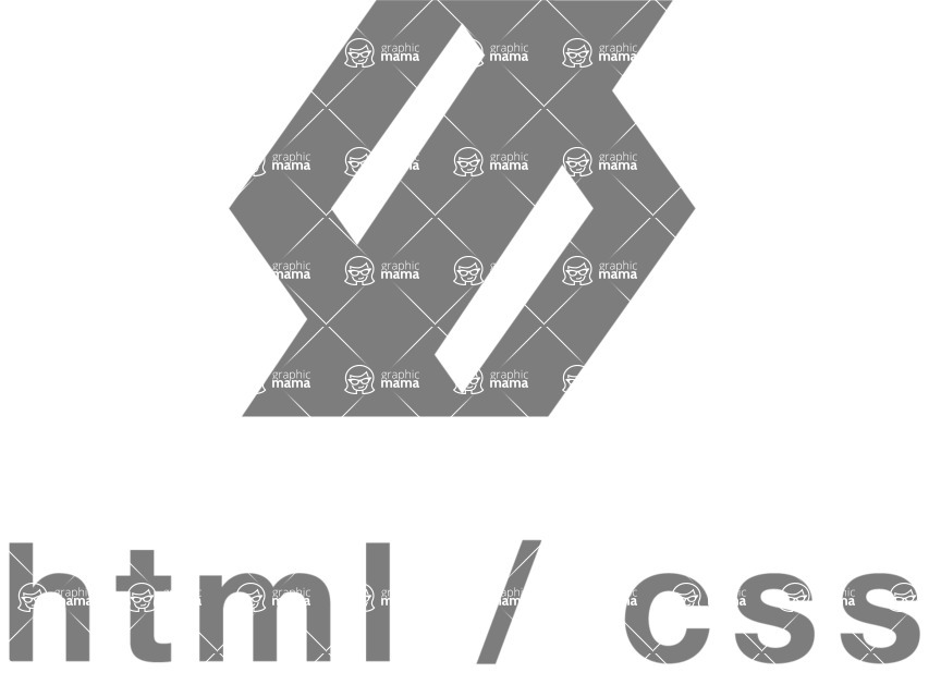 Business Logo Templates - vector graphics in a pack from GraphicMama - Abstract Front End Coding Service Logo Design